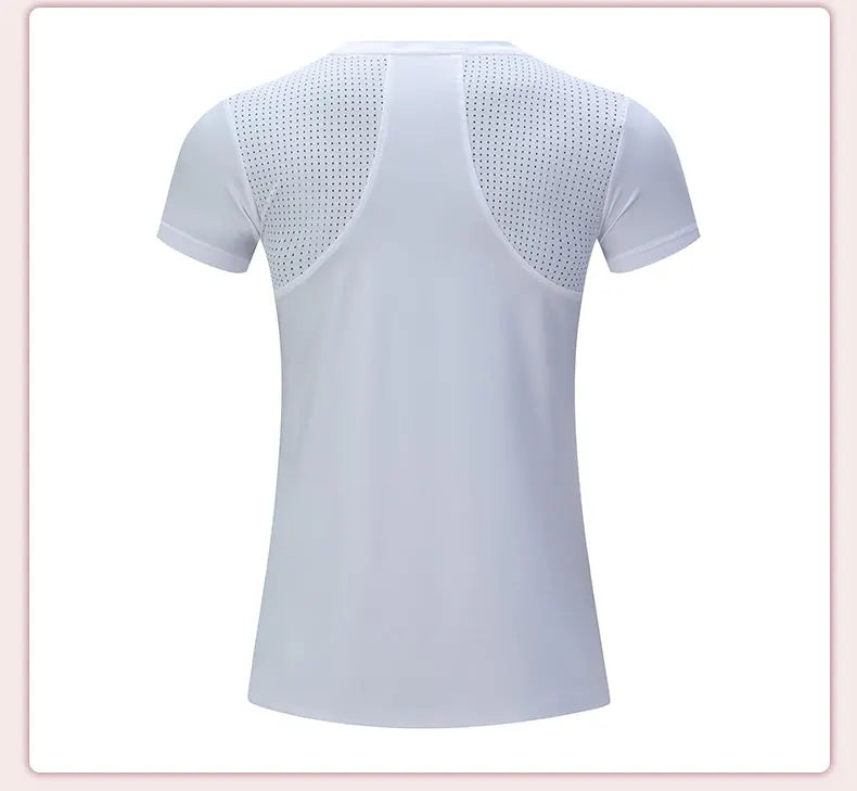 Women Gym Jogging Top Fitness Quick Dry Yoga Shirts Short Sleeve Mesh  Athletic Shirt Outdoor Running Sporting Sweat Suits Pink