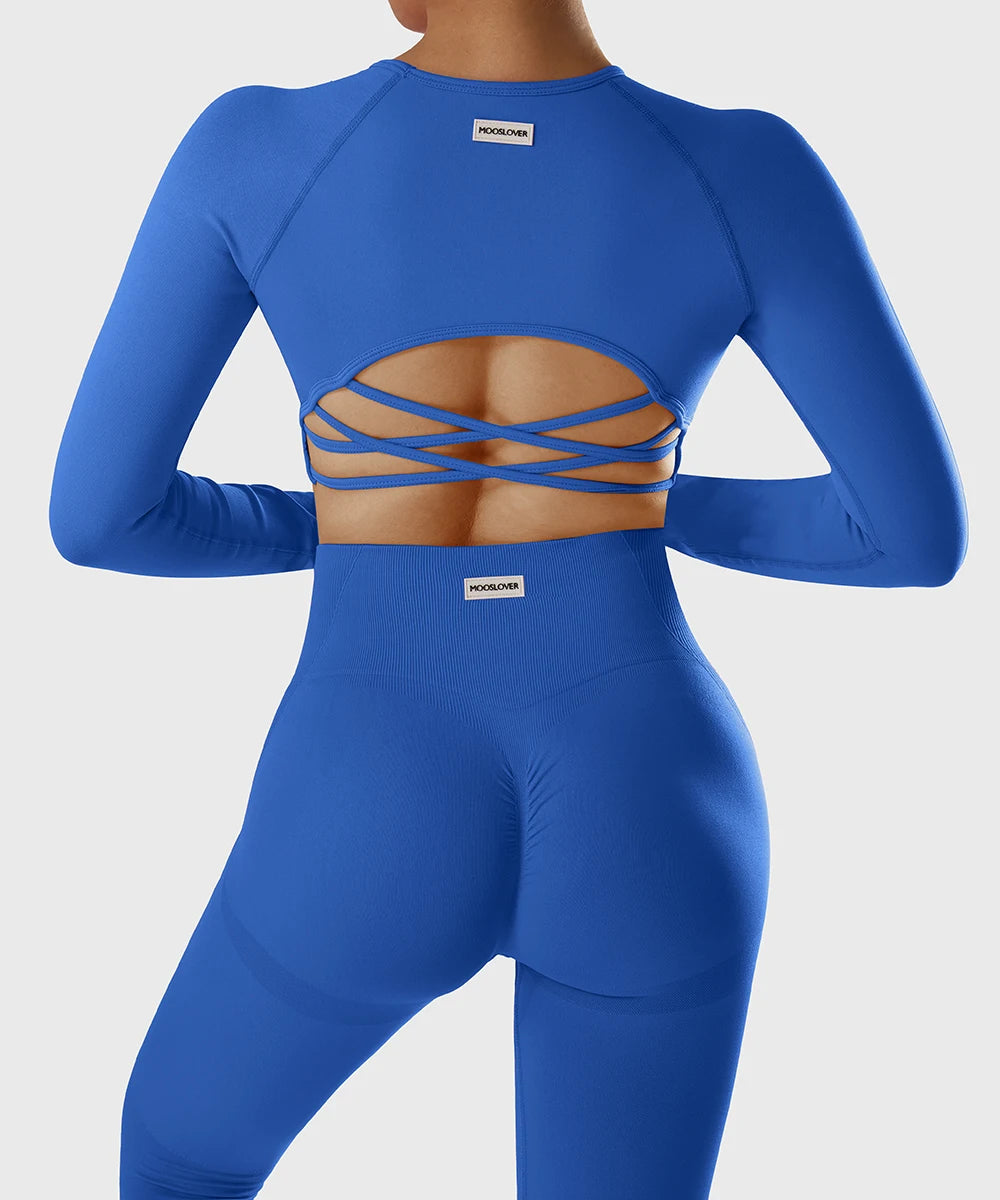 Yoga Top Women's  Long Sleeved Sports Shirts Running Training Fitness Top Windproof Running Suit Mujer Workout Gym Top Gym Shirt