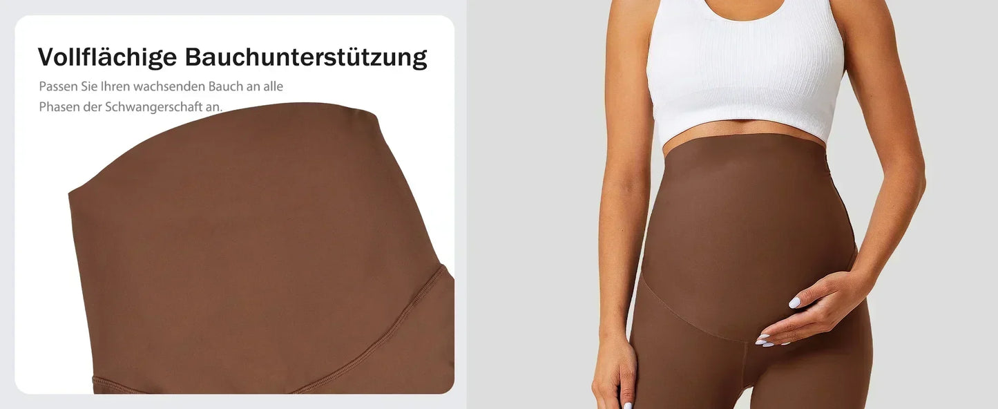 Pregnant Women Seamless Leggings Yoga Spring and Autumn New High Waist Support Elastic Pure Cotton Thin Outer Wear Versatile