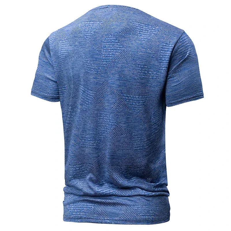 Fashion football style men's outdoor running fitness loose short sleeve T-shirt Breathable quick drying casual Gym Tops