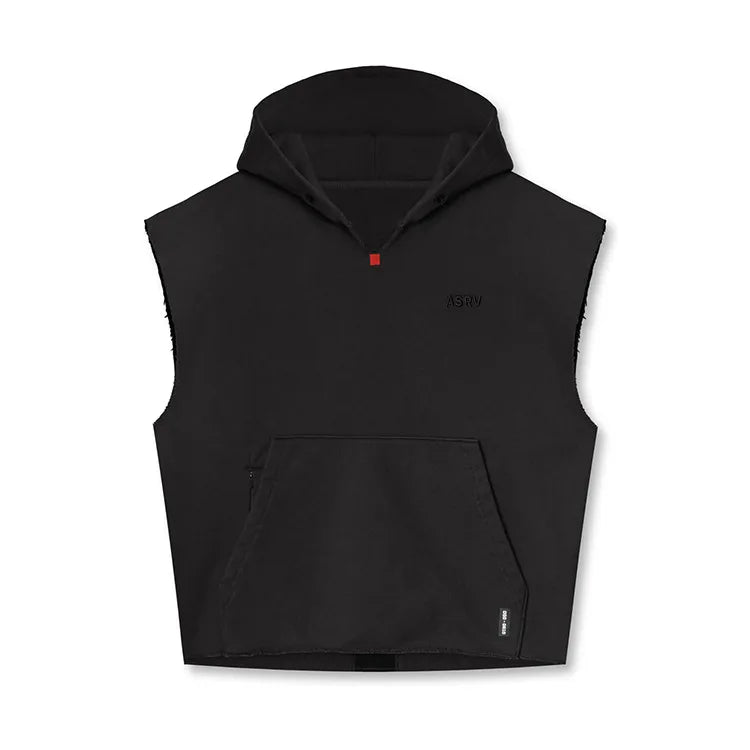 Gyms Mens Multi-pocket Bodybuilding Cotton Sleeveless Hooded Casual Biker Vest Sweatshirt Fitness Workout Sportswear Tops Male
