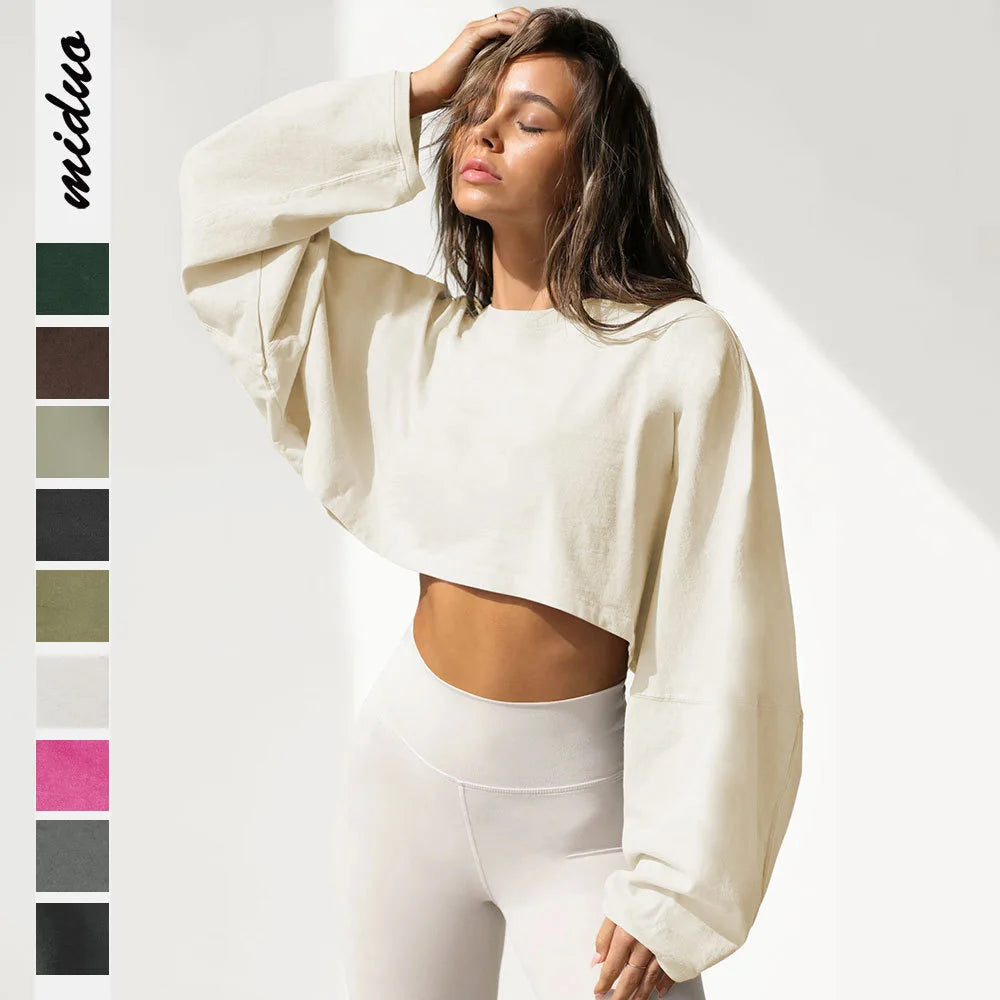 2025 Women Sports T-Shirts Gym Clothing Yoga Crop Top Long Sleeve Sportswear Workout casual Clothing Fitness Smock All Seasons