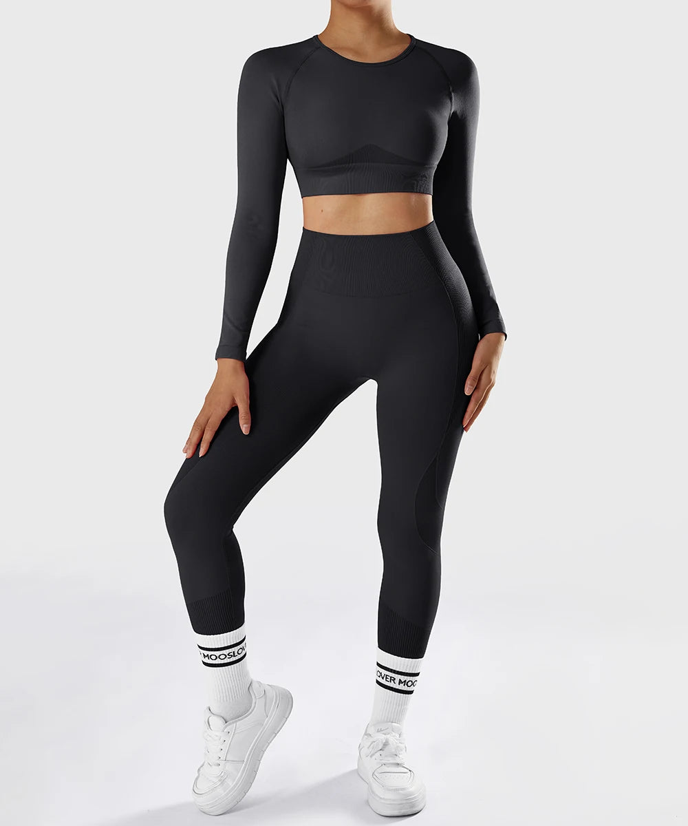 Yoga Top Women's  Long Sleeved Sports Shirts Running Training Fitness Top Windproof Running Suit Mujer Workout Gym Top Gym Shirt