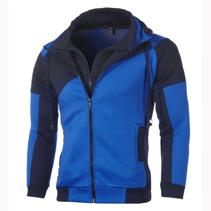 Men's Winter Warm Coat Running GYM Casual Zip Up Hooded Sweatshirt Fleece Workout Skiing Sportwear Hoodie Jacket Athletic