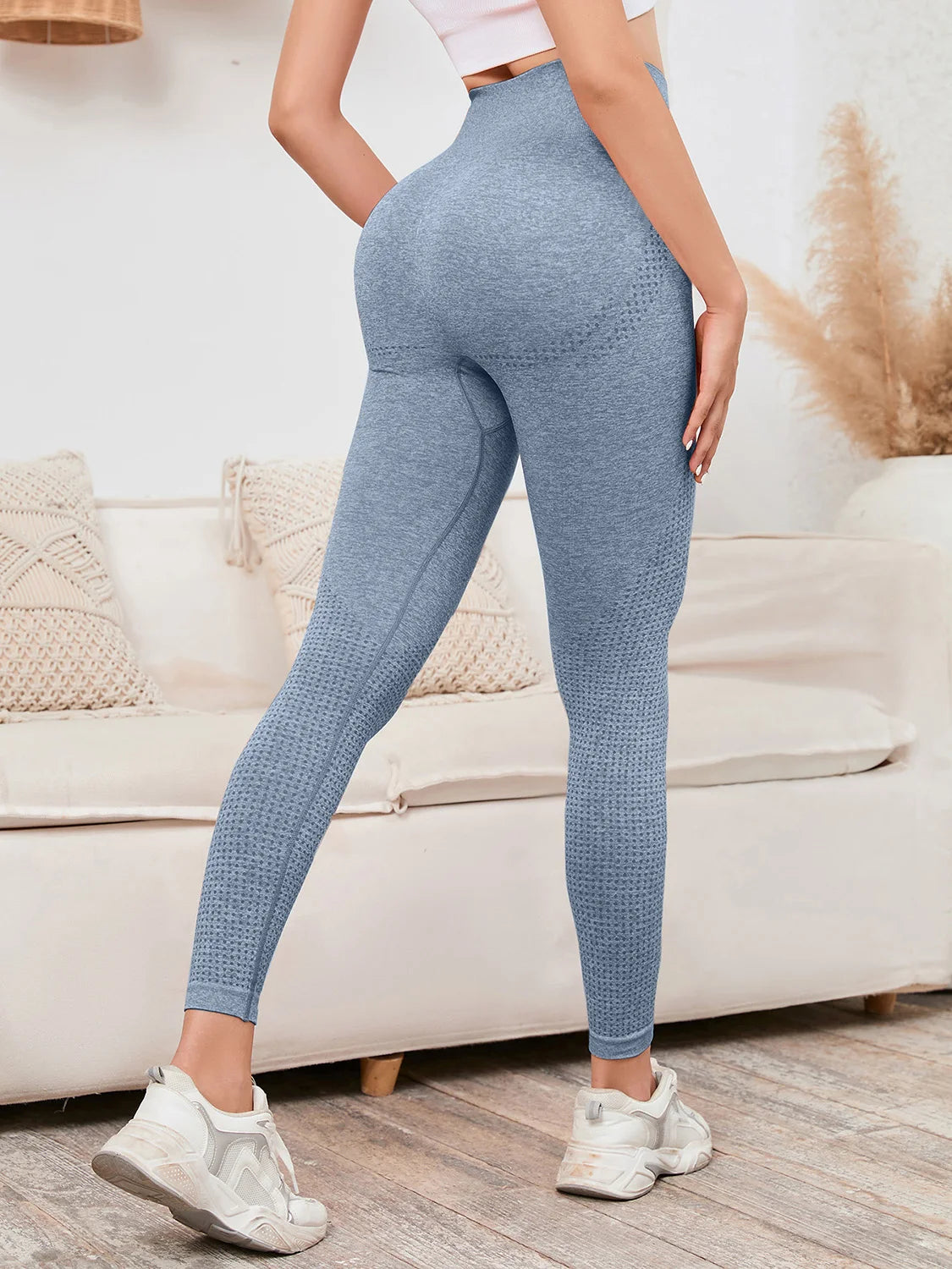 High Waist Leggings Women Smile Leggins Push Up Indoor Sport Fitness Running Pants Elastic Trousers Gym Slim Pants NEW