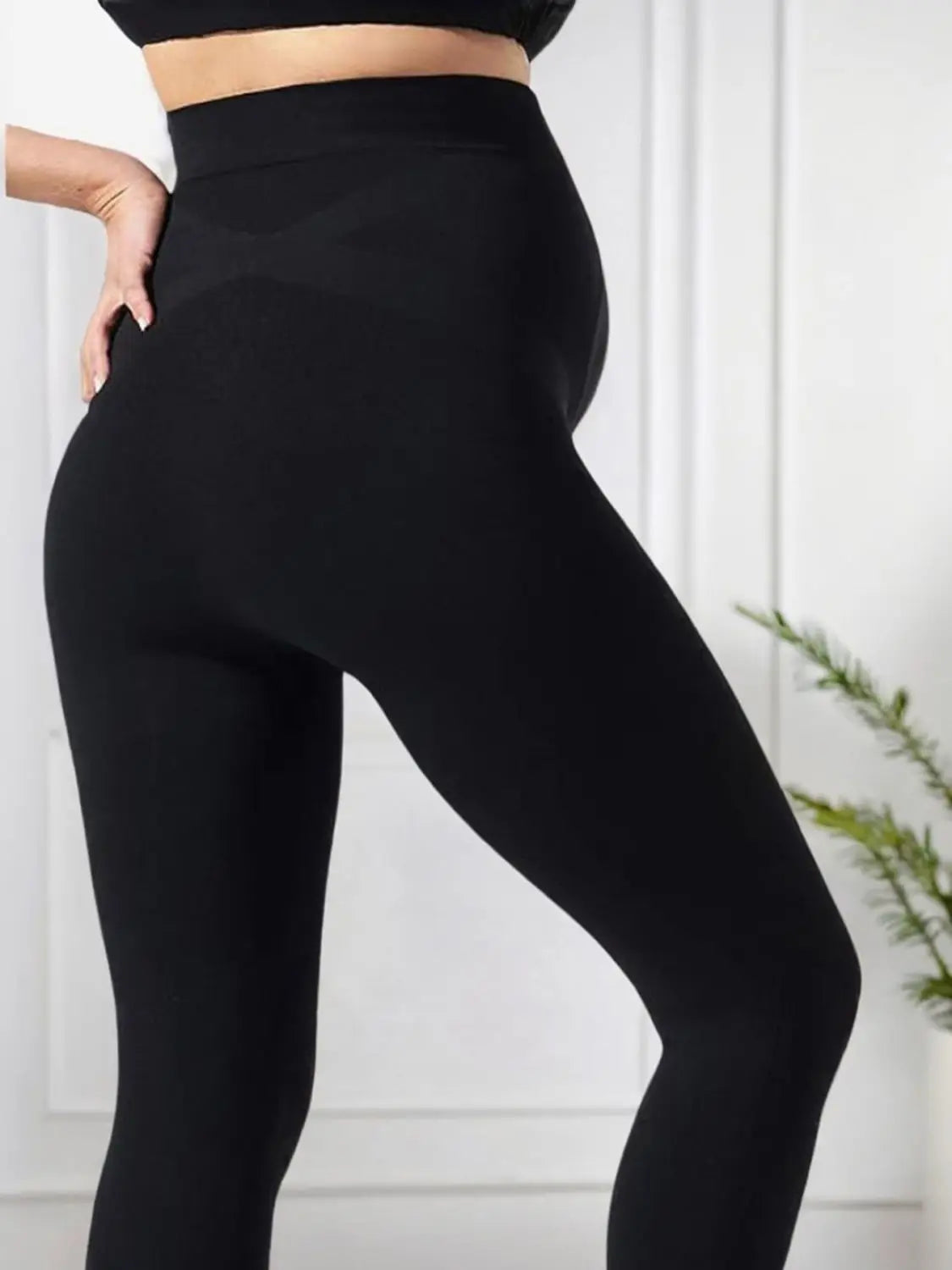 Pregnant Women Seamless Leggings Yoga Spring and Autumn New High Waist Support Elastic Pure Cotton Thin Outer Wear Versatile