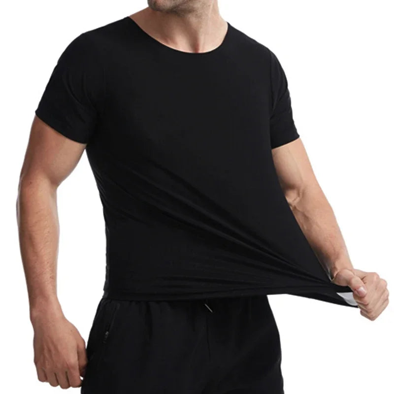 Men's Sweatshirt Gym Workout Shapewear Tummy Slimming Fitness Sauna Compression Tops Fat Burning Shapers Workout Waist Trainer