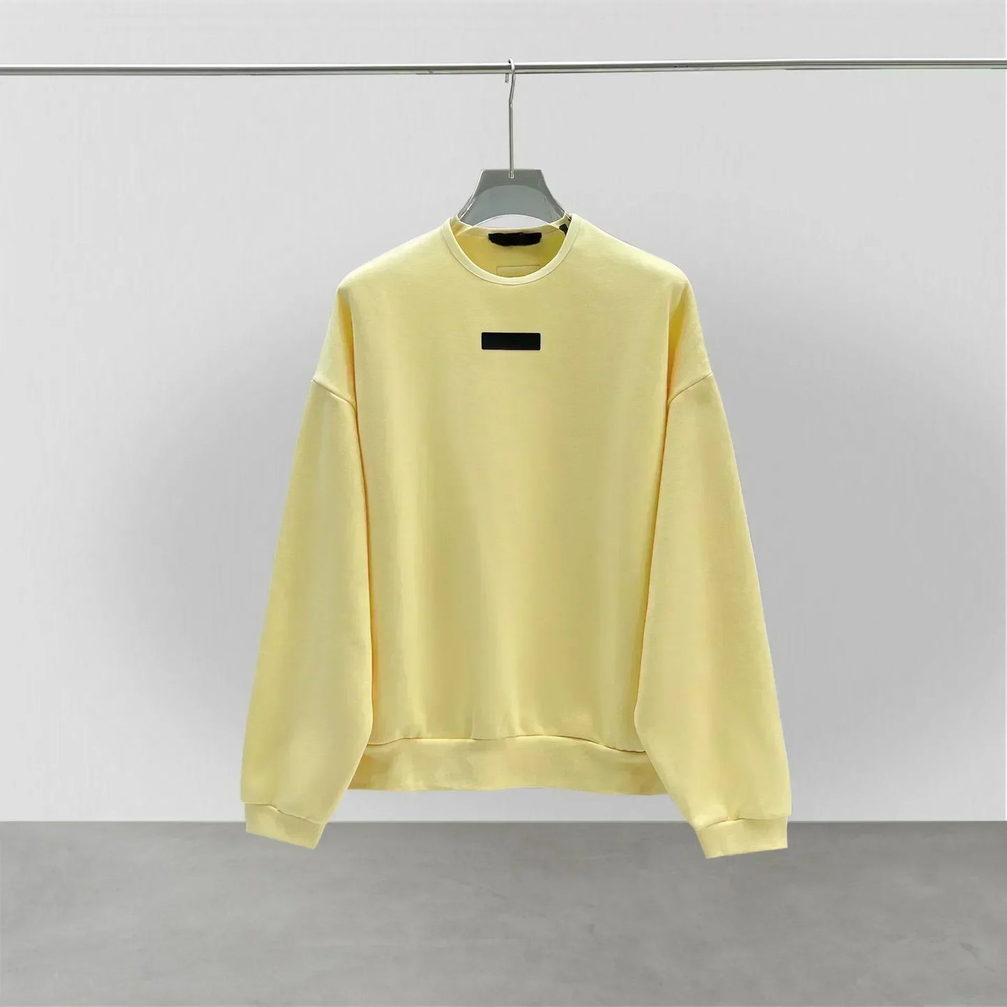 24ss Luxury Design Men's Round Neck Sweaters Couple High Street Solid Color Thickened Warm High Street Round Neck Pullover