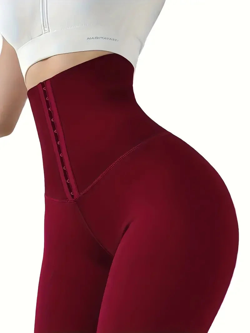 High Waist Skinny Fitness Solid Legging, Butt Lifting Tummy Control Sexy Leggings, Women's Clothing
