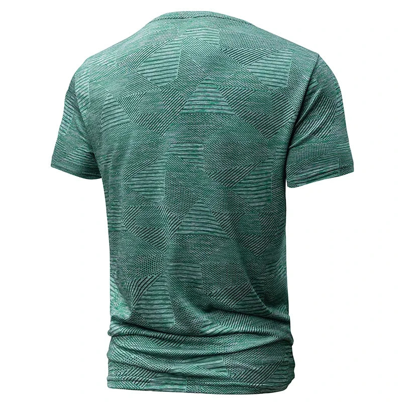 Fashion football style men's outdoor running fitness loose short sleeve T-shirt Breathable quick drying casual Gym Tops