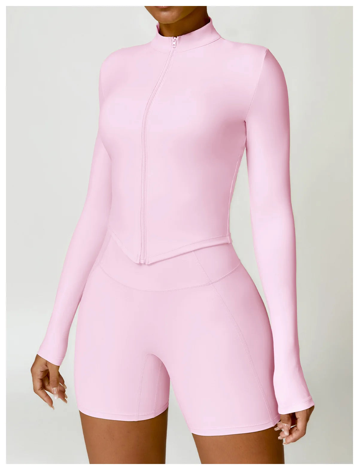 Women's Gym Exercise Shirt Yoga Long Sleeve Sportswear Top Zipper Jacket Gym Push Up Workout Tops Running Cycling Sportswear