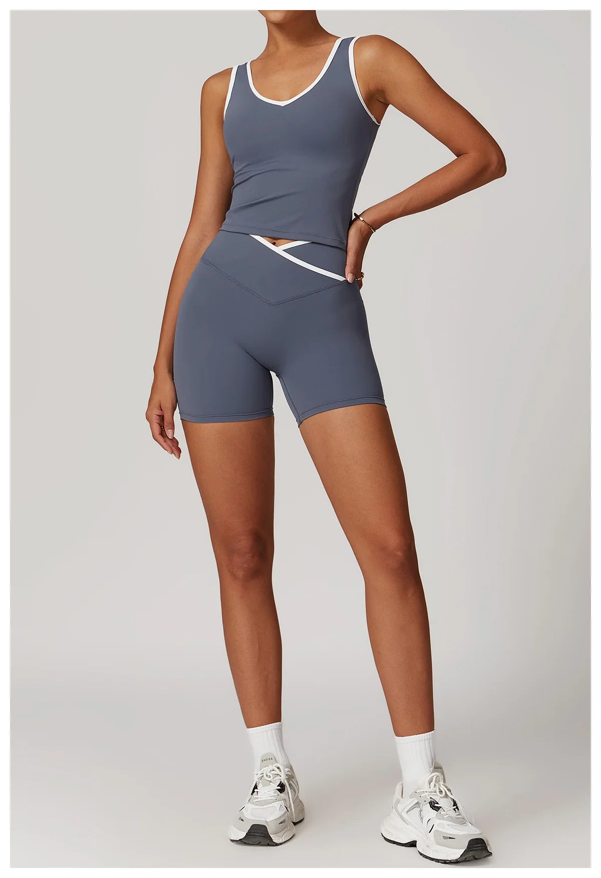 Yoga Set 2 Pieces Workout Outfits Fitness Sportswear Gym Tracksuit High Waist Leggings Sports Bra Athletic Wear Women Clothes