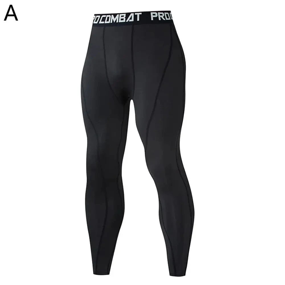 Men's Running Leggings Sportswear Quick Dry Gym Fitness Tights Workout Training Jogging Sports Trousers Compression Sport Pants