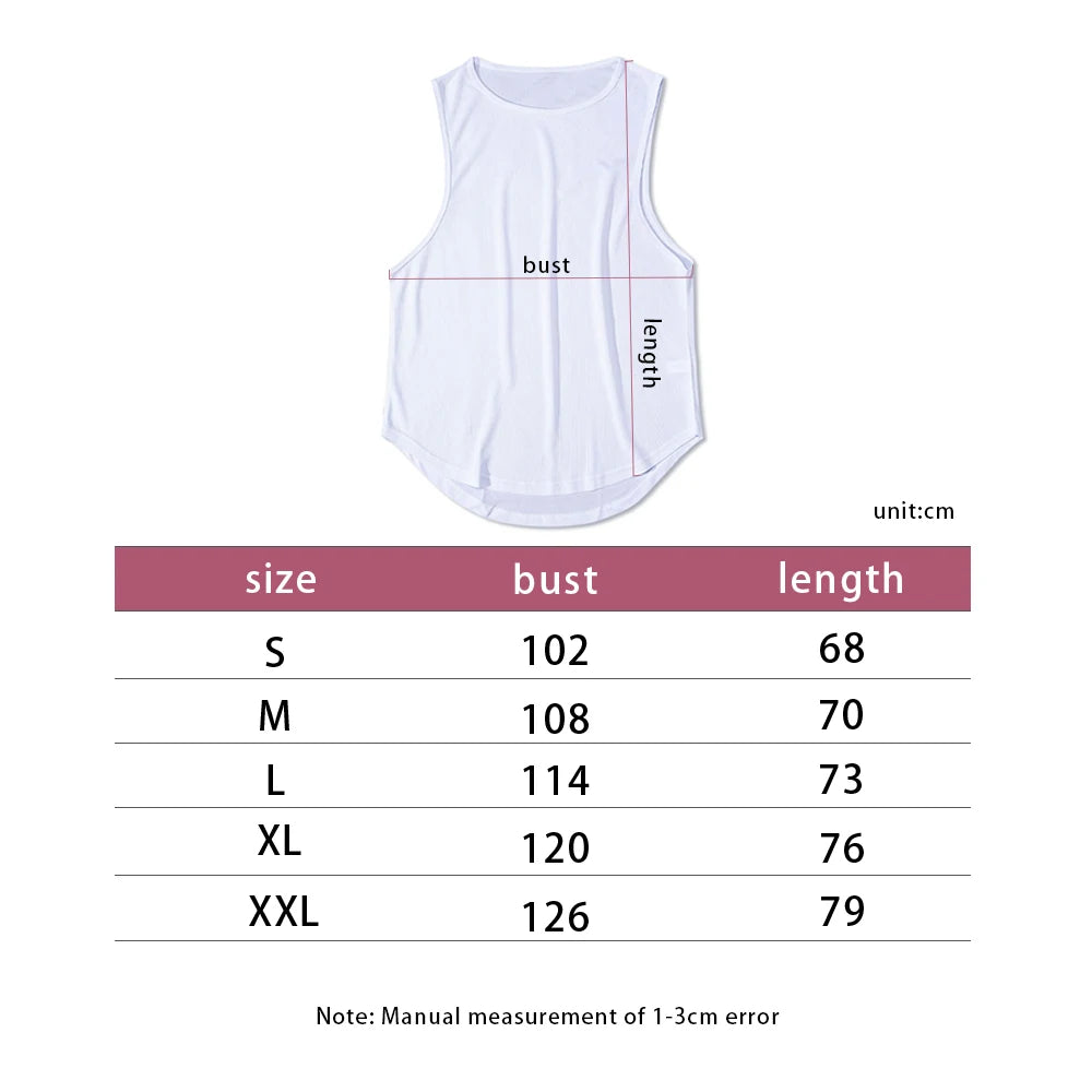 Men's Sleeveless Sports T-Shirt Quick Drying Breathable Tank Top For Running Training Marathon Fitness Vest