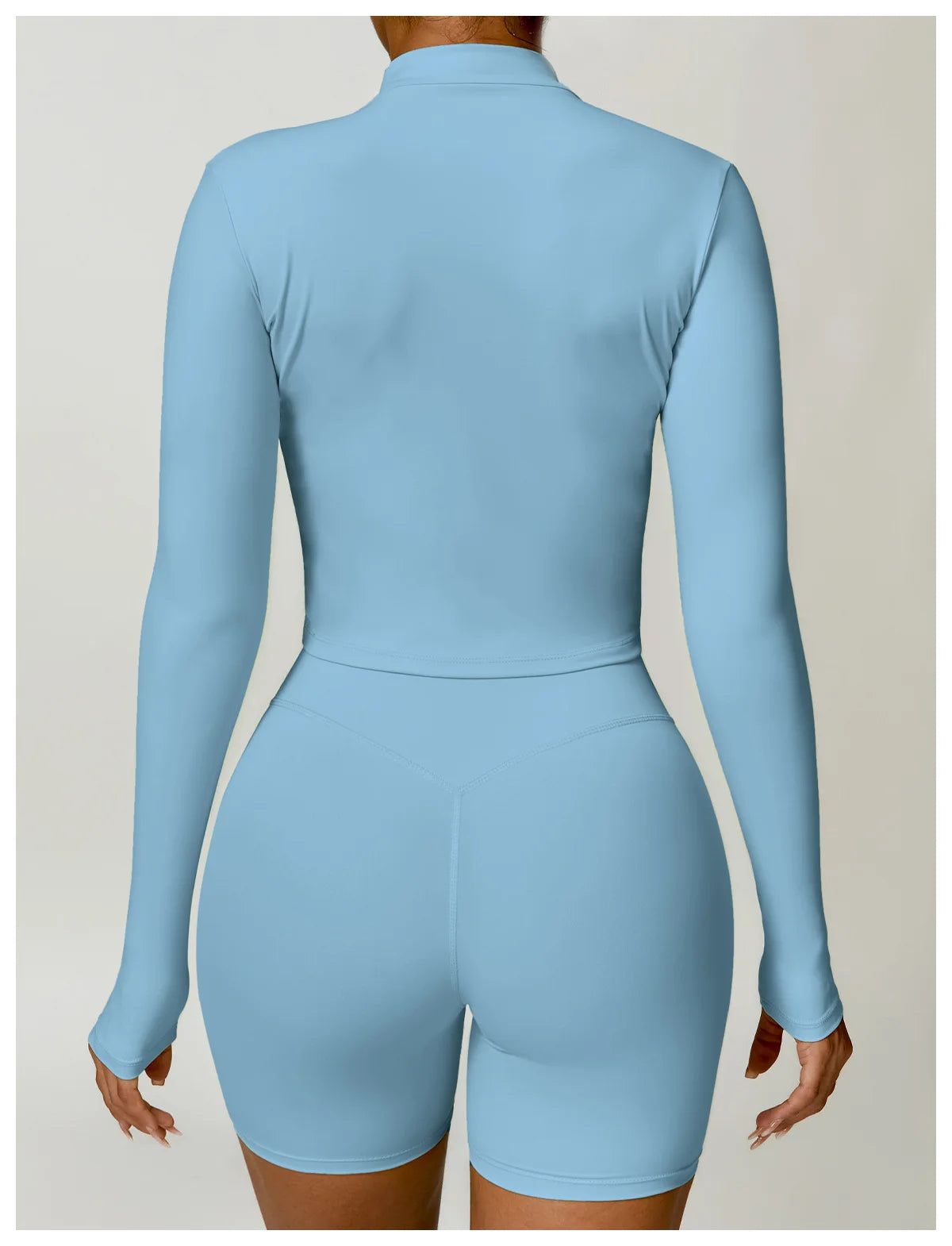 Women's Gym Exercise Shirt Yoga Long Sleeve Sportswear Top Zipper Jacket Gym Push Up Workout Tops Running Cycling Sportswear