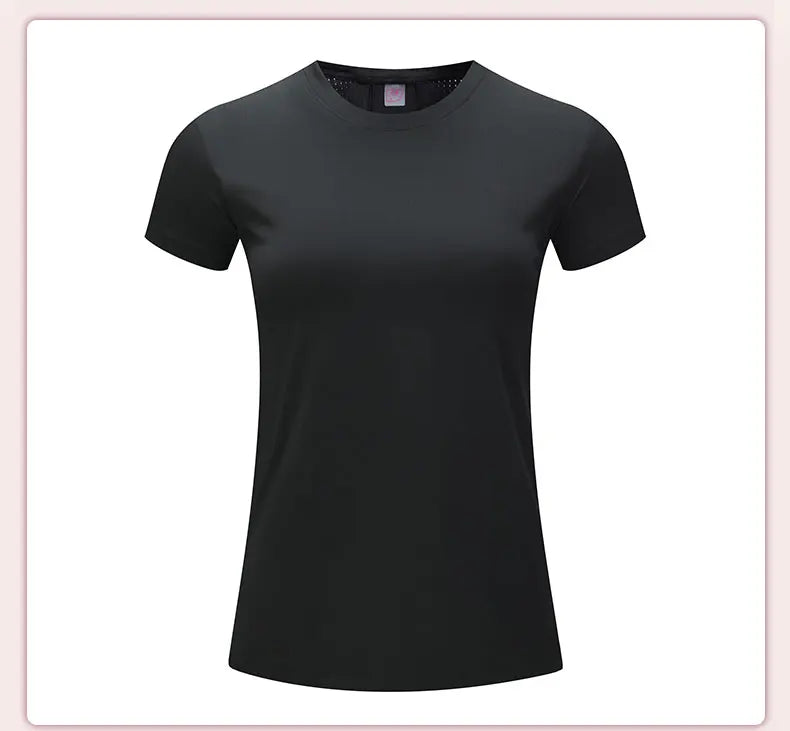 Women Gym Jogging Top Fitness Quick Dry Yoga Shirts Short Sleeve Mesh  Athletic Shirt Outdoor Running Sporting Sweat Suits Pink