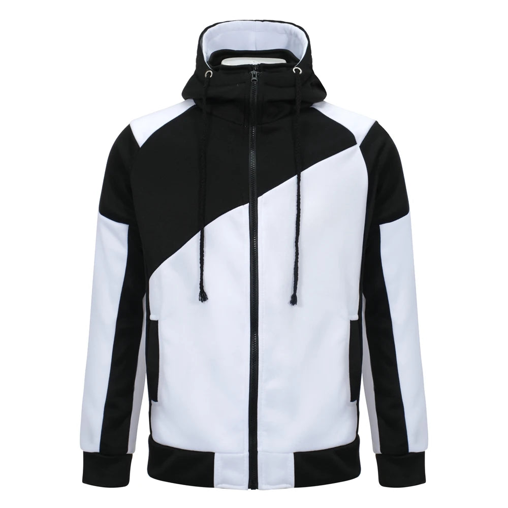 Men's Winter Warm Coat Running GYM Casual Zip Up Hooded Sweatshirt Fleece Workout Skiing Sportwear Hoodie Jacket Athletic