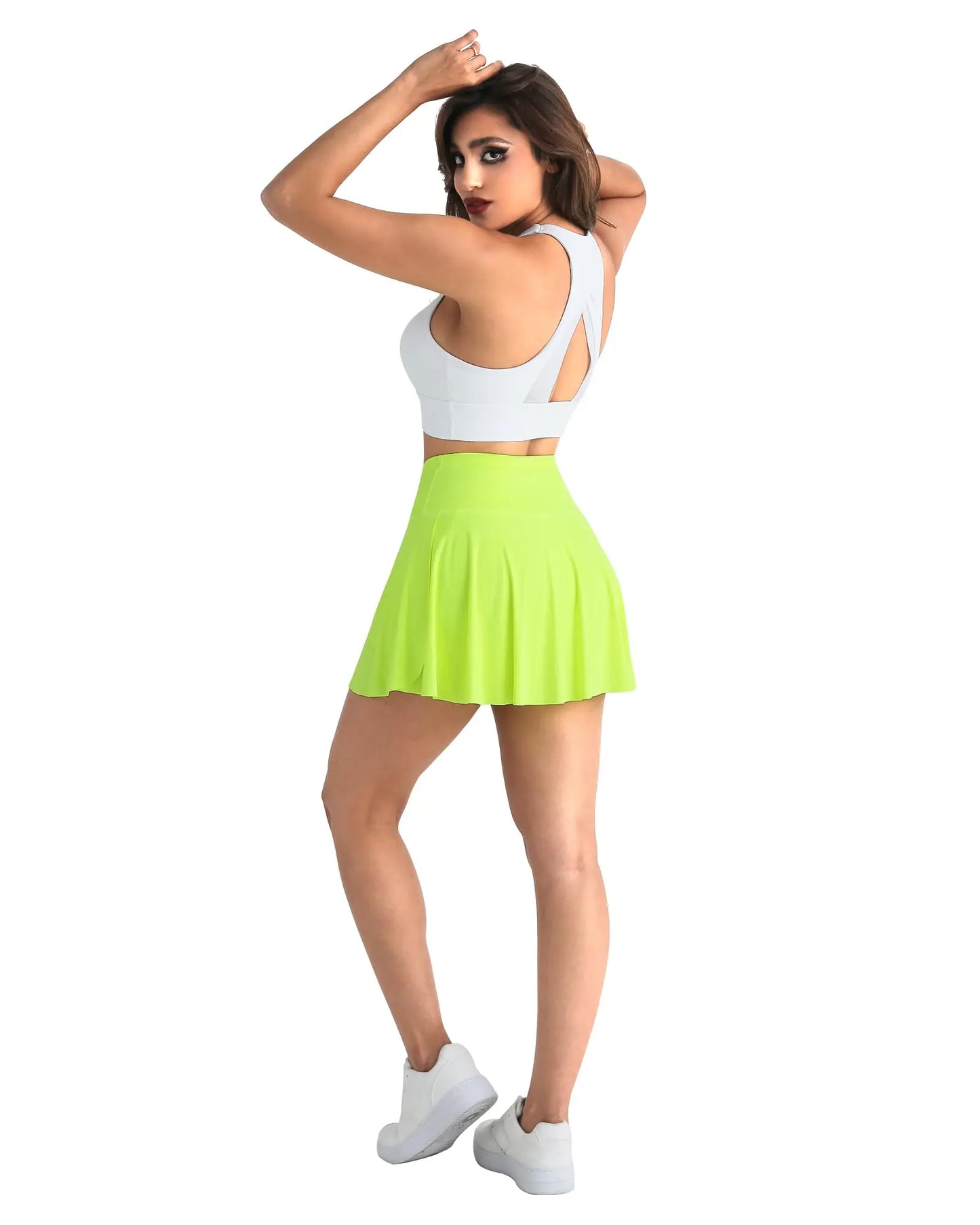 Gym Sports Skirt Woman Fitness Pockets Running Outdoors Tennis Skirt Shorts Quick drying Stretch Summer Shorts