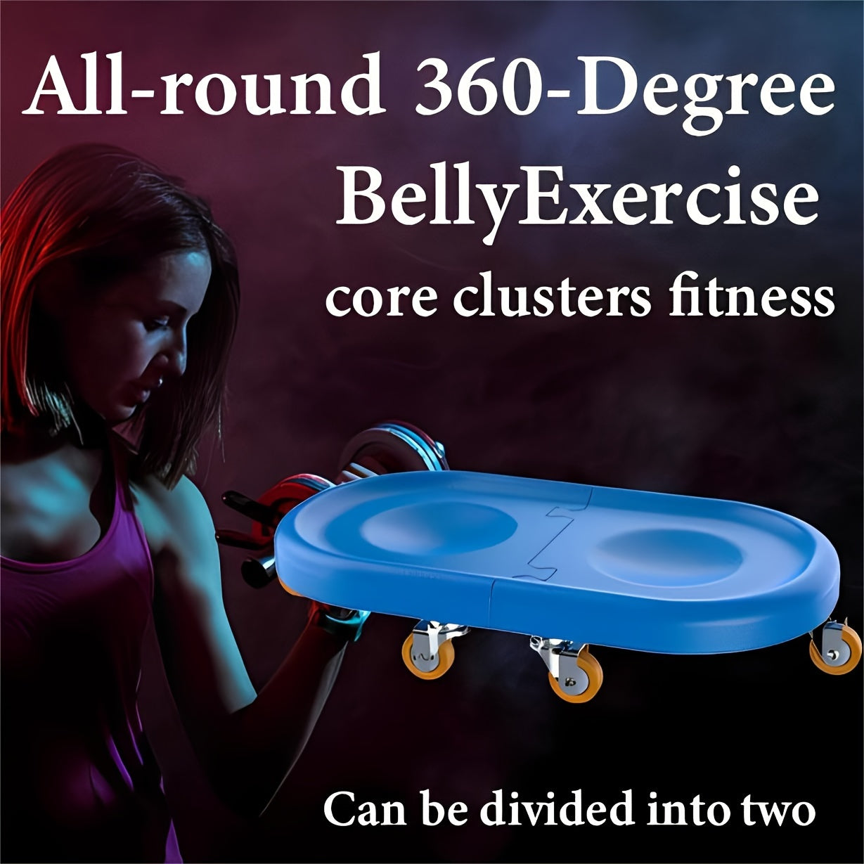 Upgrade Silent 6 Wheels Abdominal Fitness Sliding Disk, Multifunctional Home Gym Equipment For Abdominal Muscle Training, Abdominal Muscle Trainer For Stronger Core And Toned Abs