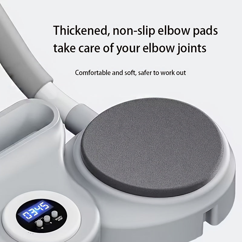 6-in-1 Multifunctional Fitness Board with Automatic Rebound Wheel & Elbow Support – Home Gym Equipment for Leg Slimming, Yoga, and Weight Loss – White PVC Material