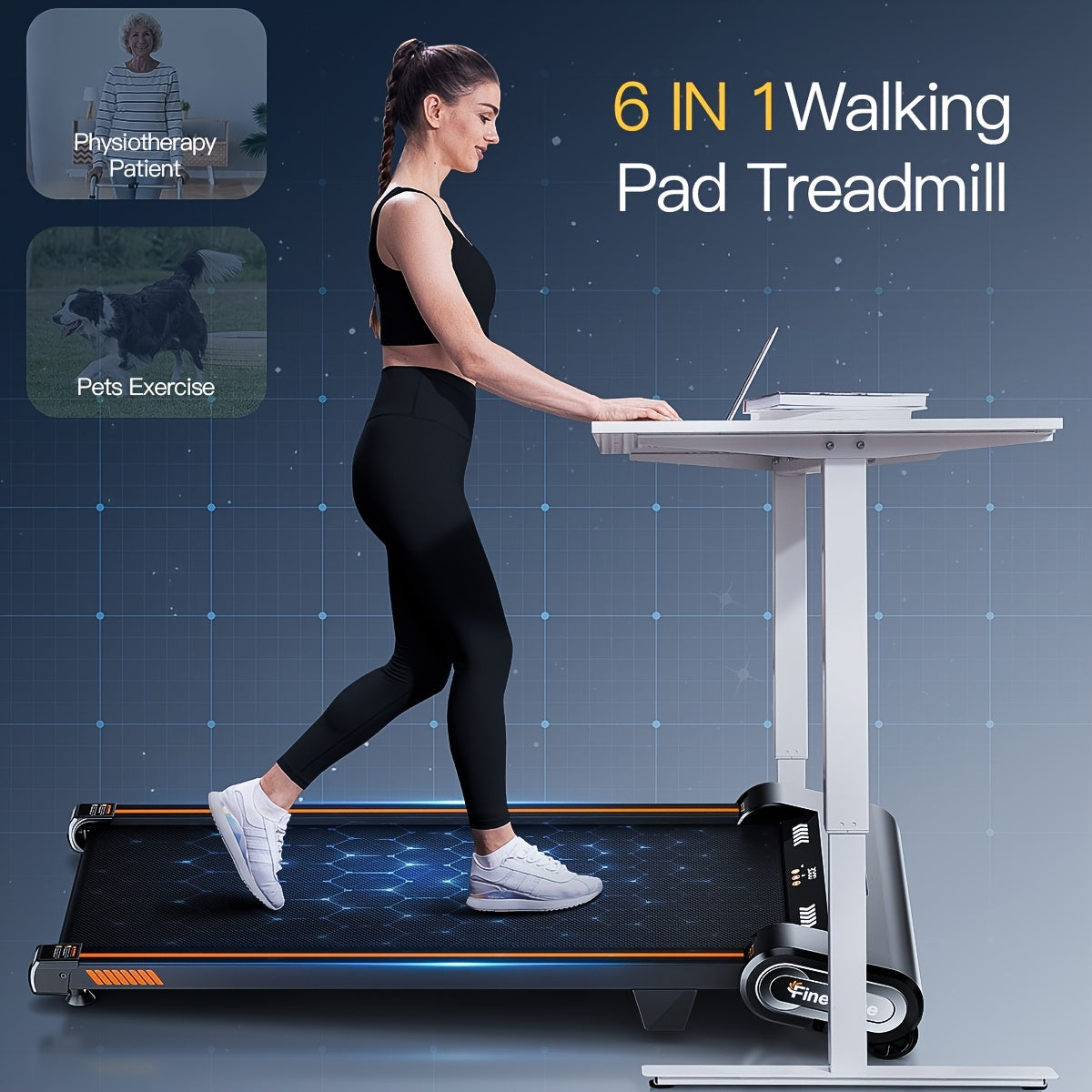 13% Incline Walking Pad Treadmill with Auto Incline, 6-Level Adjustable Under Desk Fitness Machine, 2.5HP Portable Home Gym Equipment, 330LBS Capacity, LED Display & Remote Control - Black, Treadmills for Home Exercise