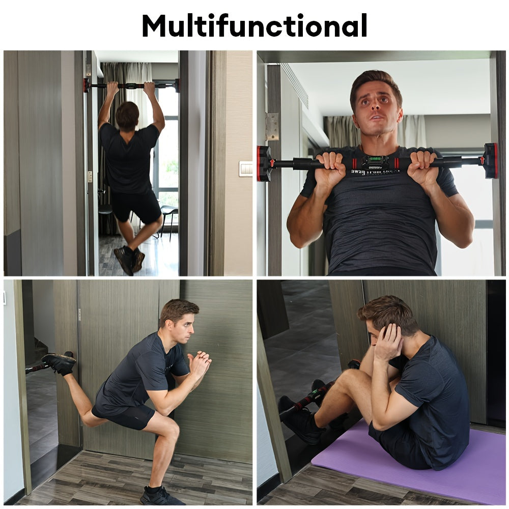 1pc Heavy-Duty Adjustable Pull-Up Bar - Multi-Functional Home Gym Equipment for Chin-Ups, Body Exercise, and Strength Training - Max 440lbs Capacity, Sturdy Construction, and Easy Installation