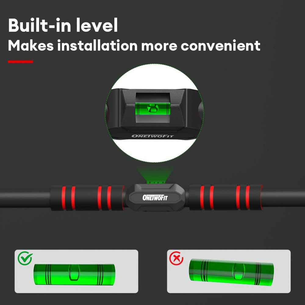 1pc Heavy-Duty Adjustable Pull-Up Bar - Multi-Functional Home Gym Equipment for Chin-Ups, Body Exercise, and Strength Training - Max 440lbs Capacity, Sturdy Construction, and Easy Installation