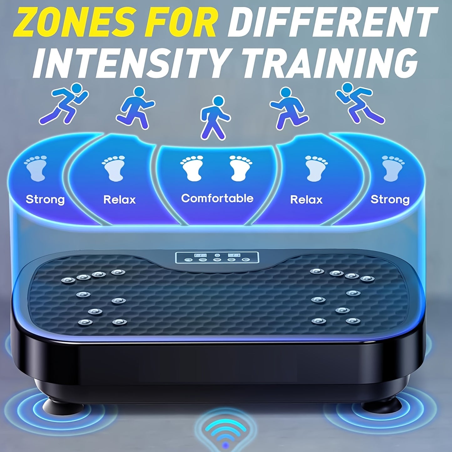 [Full Body Vibration] Full Body Vibration Plate Exercise Machine - 9-Mode, USB Powered, Remote Control - Home Gym Equipment for Lymphatic Drainage & Wellness